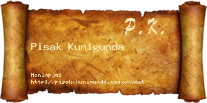 Pisak Kunigunda névjegykártya